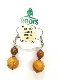 [ROC-EAR] Picture Jasper Earrings