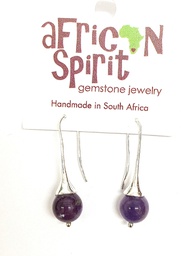 [ROSH-EAR] African Spirit Amethyst Drop Earrings